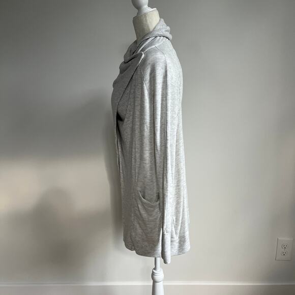 Athleta Studio Wrap Open Front Cardigan Sweater - Size XS - Light Grey Heather - Picture 4 of 8